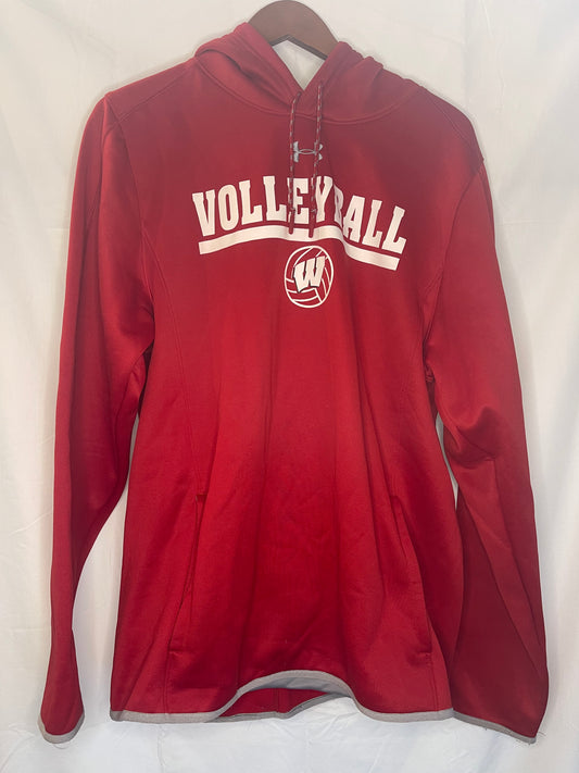 Wisconsin Red Volleyball Hoodie Sweatshirt