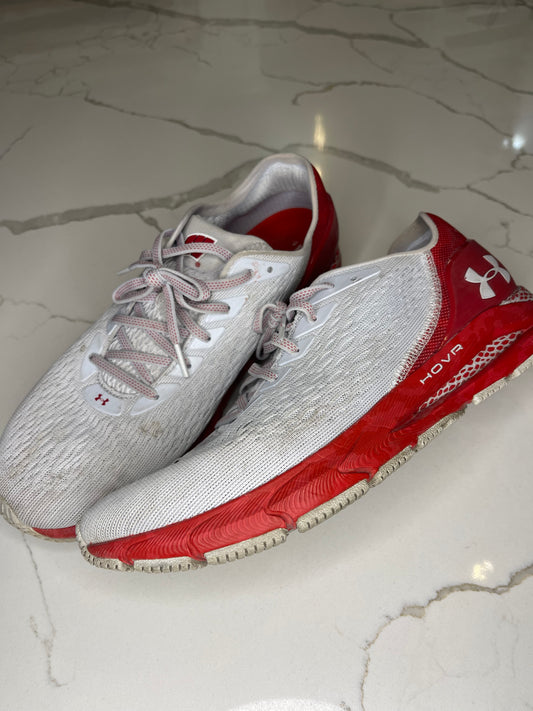 Shoes - Grey/Red Custom Running Shoes