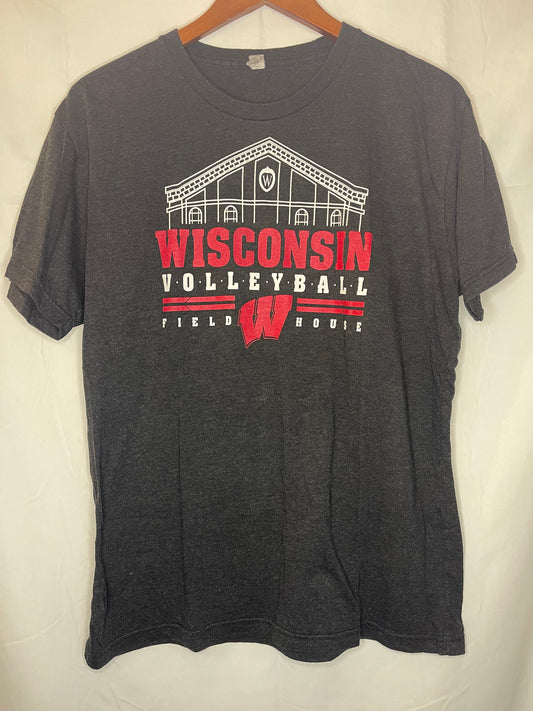 Wisconsin Volleyball T-Shirt Grey