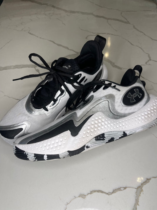 Shoes - Silver/White/Black Court