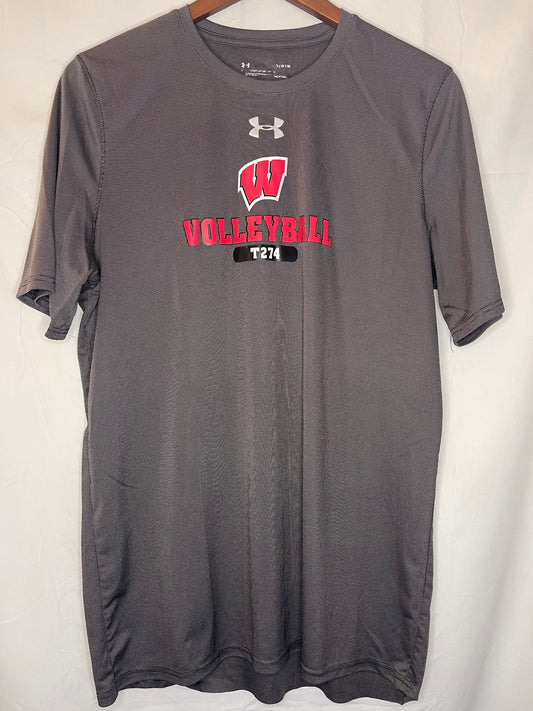 Wisconsin Volleyball Grey Practice Shirt