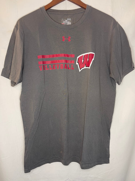 Wisconsin Volleyball Shirt Grey